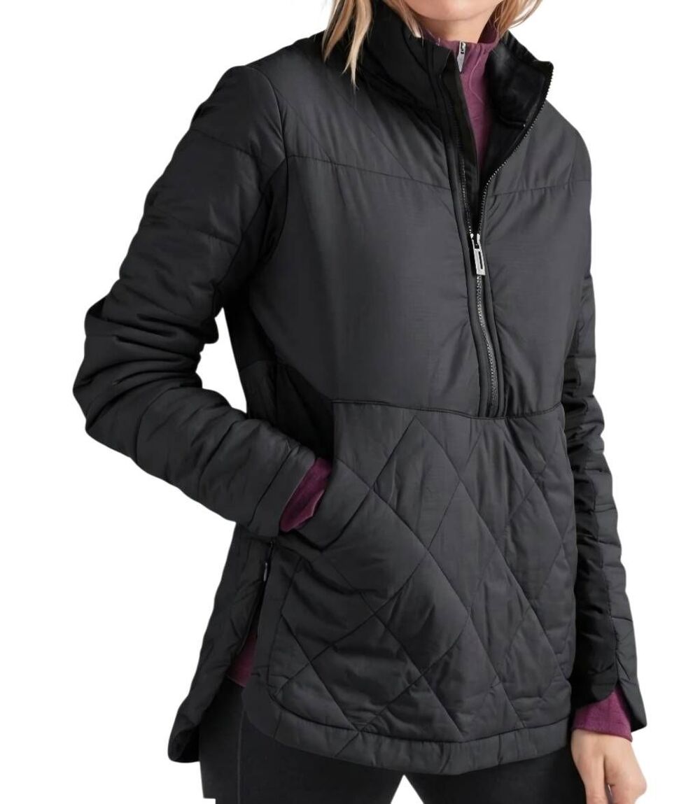 Smartwool Jacket Women's Medium Black Smartloft X 60 Pullover Half Zip Merino